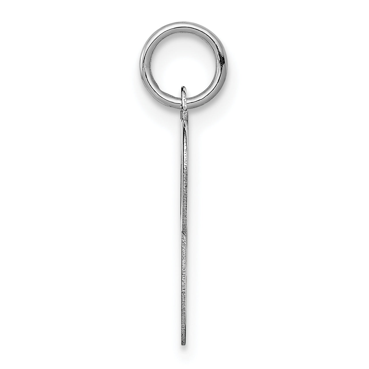 14K White Gold Initial P Charm