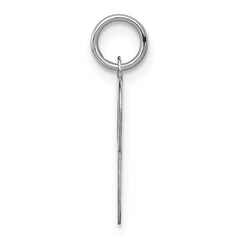 14K White Gold Initial P Charm