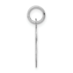 14K White Gold Initial S Charm