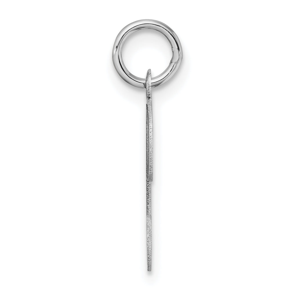14K White Gold Initial T Charm