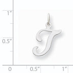 14K White Gold Initial T Charm