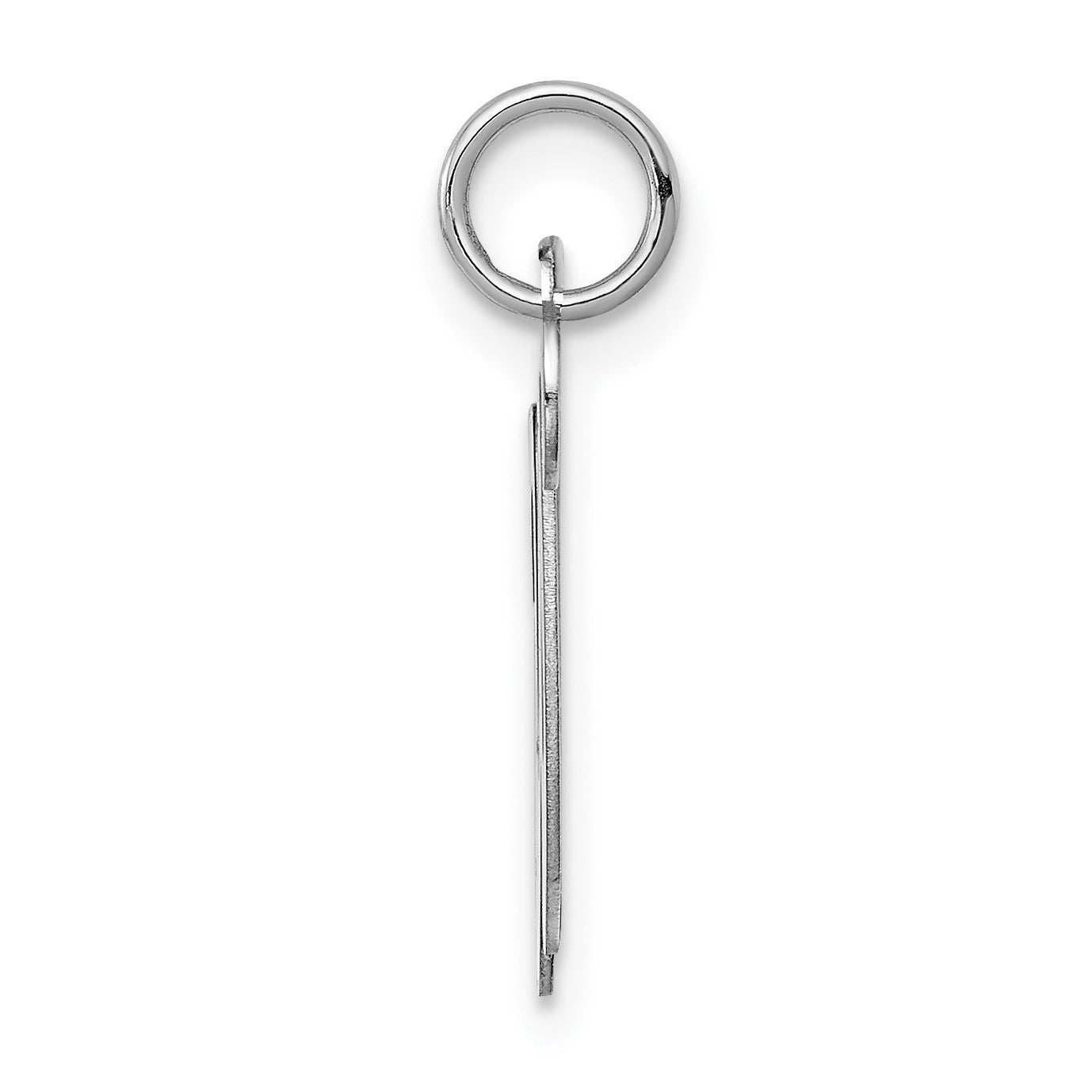 14K White Gold Initial W Charm Secondary image