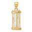 14k Polished 3-D Plastic Hourglass w/ Beads Charm