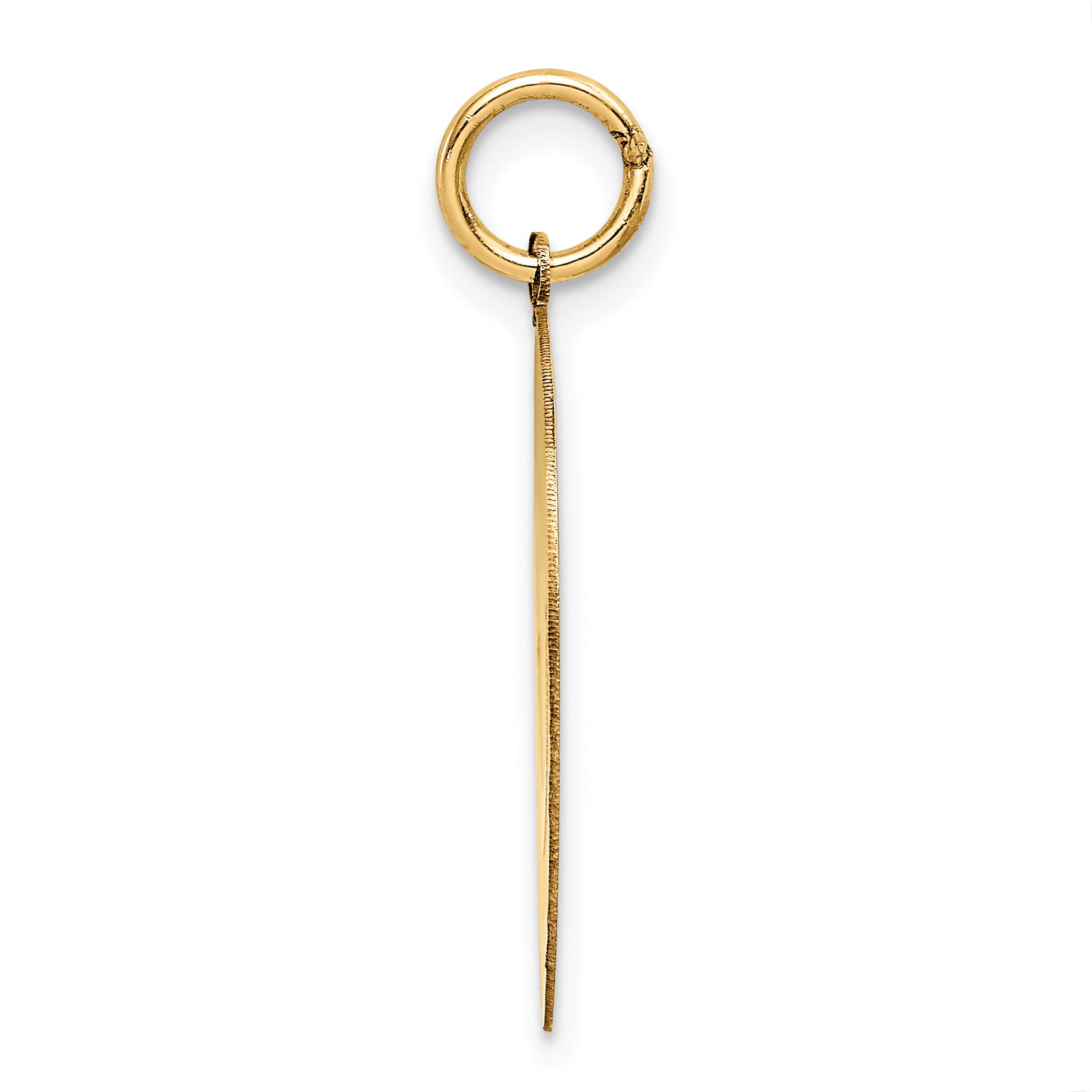 14K Solid Polished Smiley Face Pendant