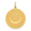 14k Solid Polished Smiley Face Pendant