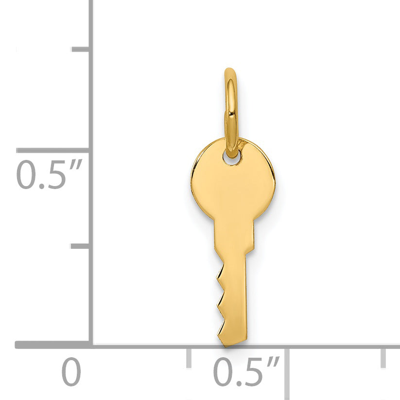 14K Polished Key Charm