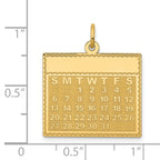 14K Tuesday the First Day Calendar Pendant