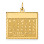 14k Tuesday the First Day Calendar Pendant