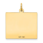 14K Wednesday the First Day Calendar Pendant