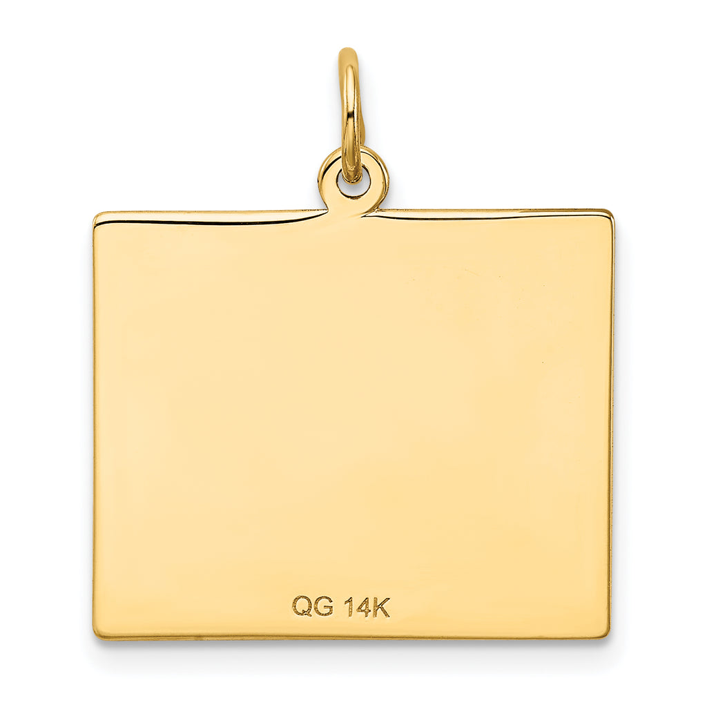 14K Friday the First Day Calendar Pendant