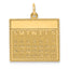 14k Saturday the First Day Calendar Pendant