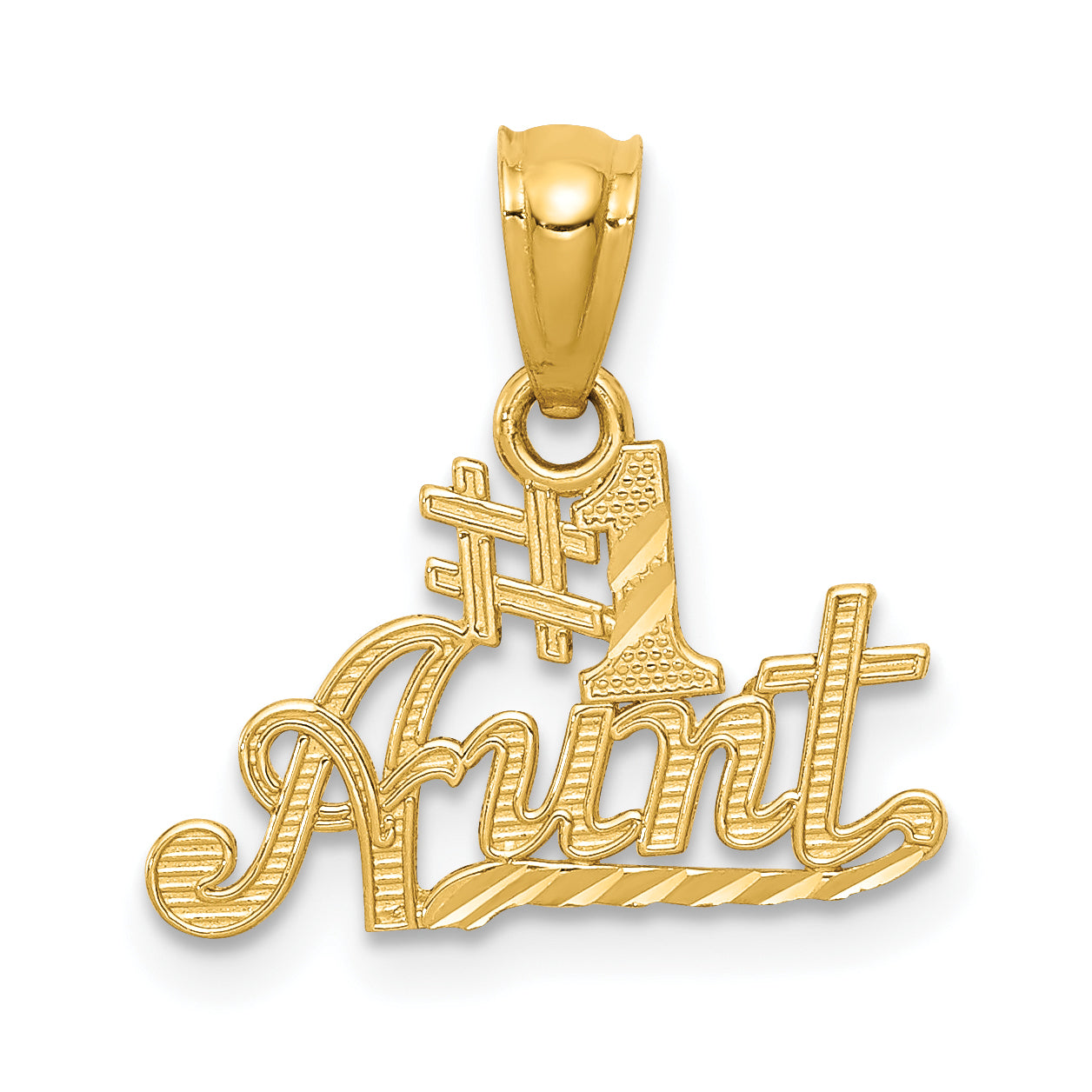 14k #1 AUNT Pendant Main image