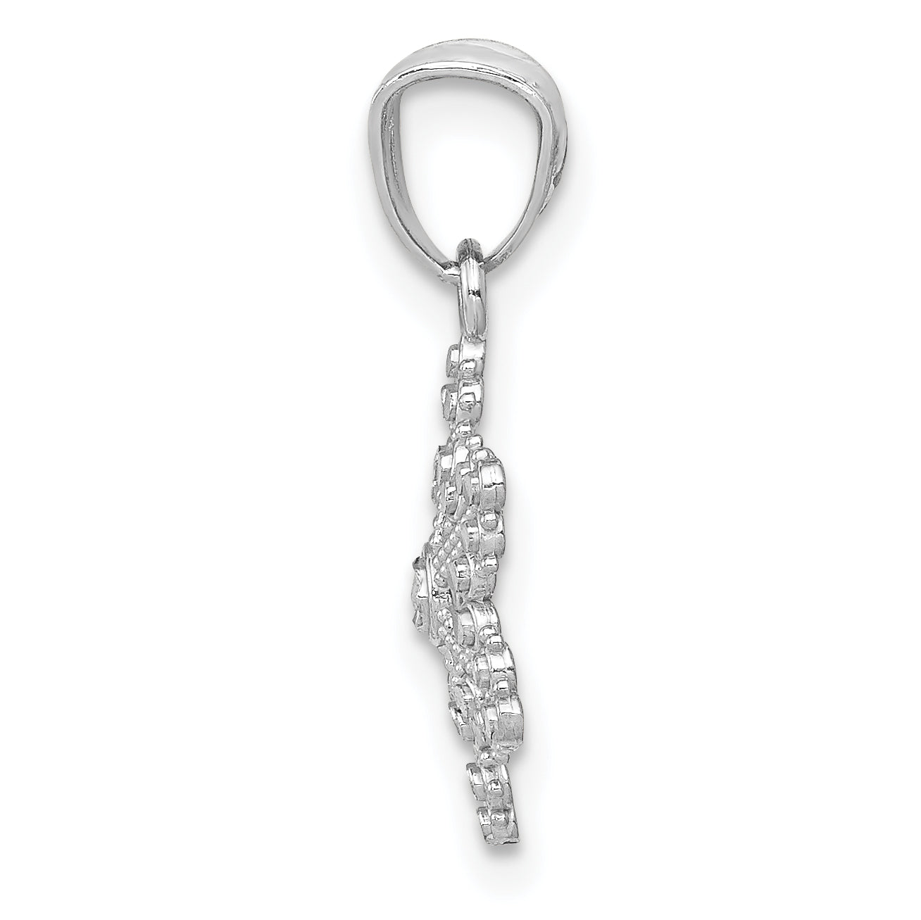 14K White Gold Snowflake Pendant Secondary image