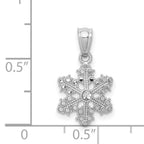 14K White Gold Snowflake Pendant