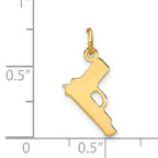 14K Pistol Charm