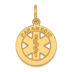 14k Small PARAMEDIC Medical Charm