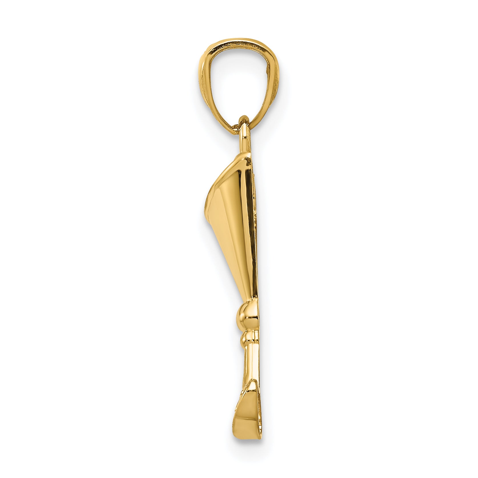 14K Martini Glass with Green CZ Olive Pendant Secondary image