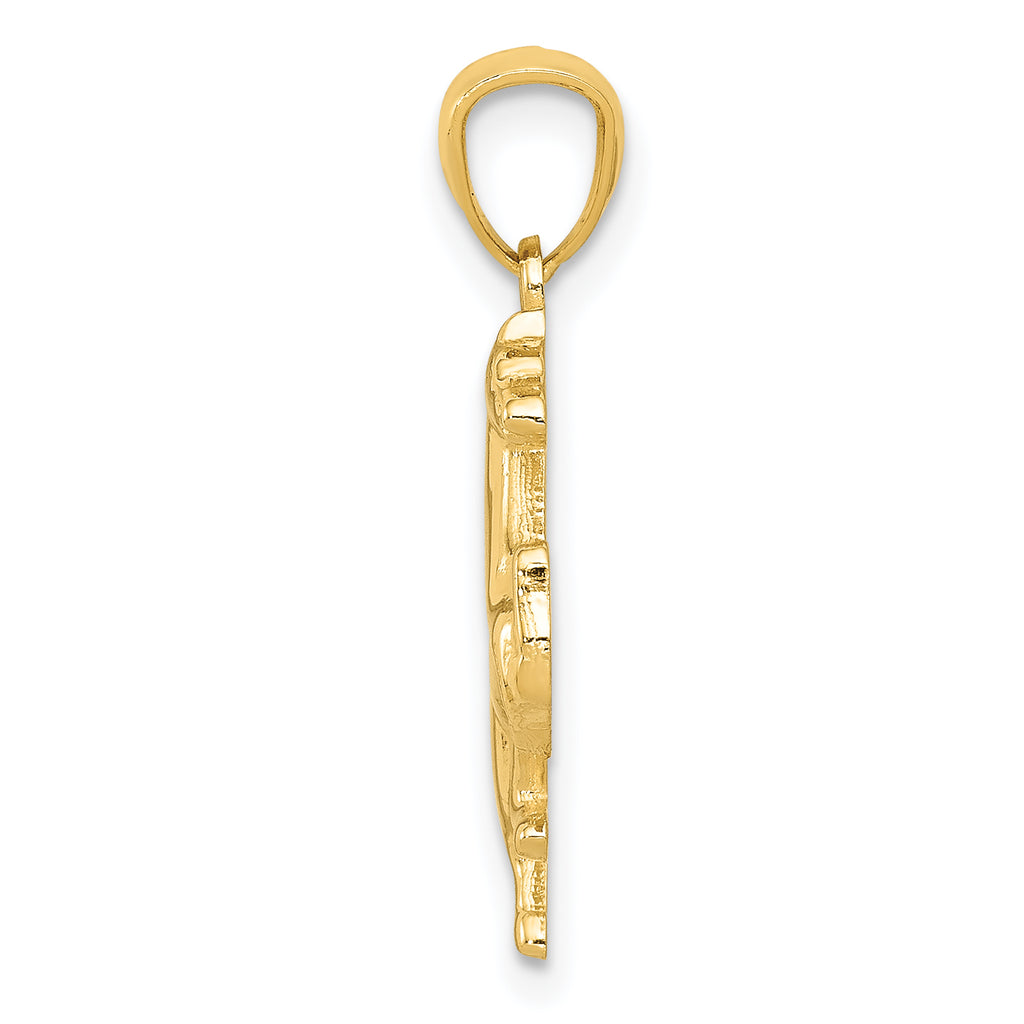 14K Trotting Horse Pendant