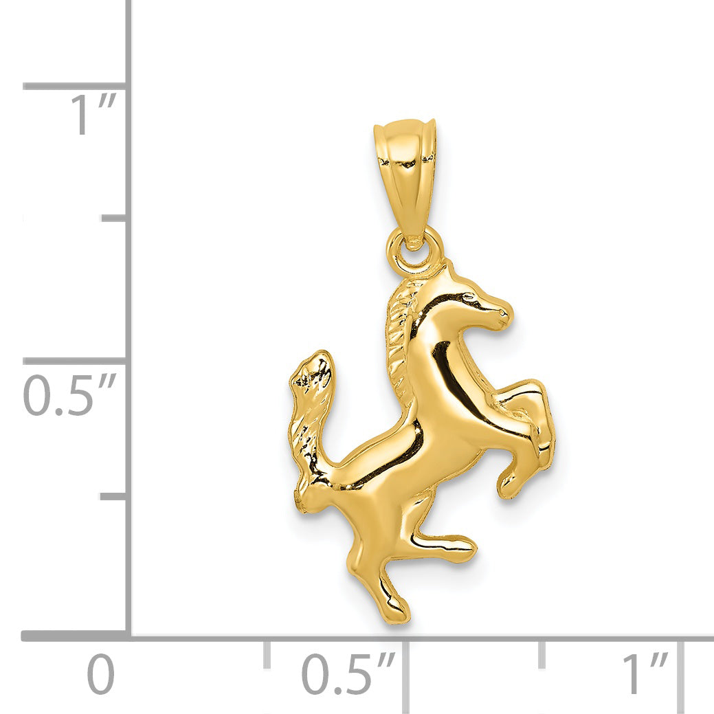 14K Trotting Horse Pendant
