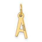 14K Small Slanted Block Letter A Initial Charm