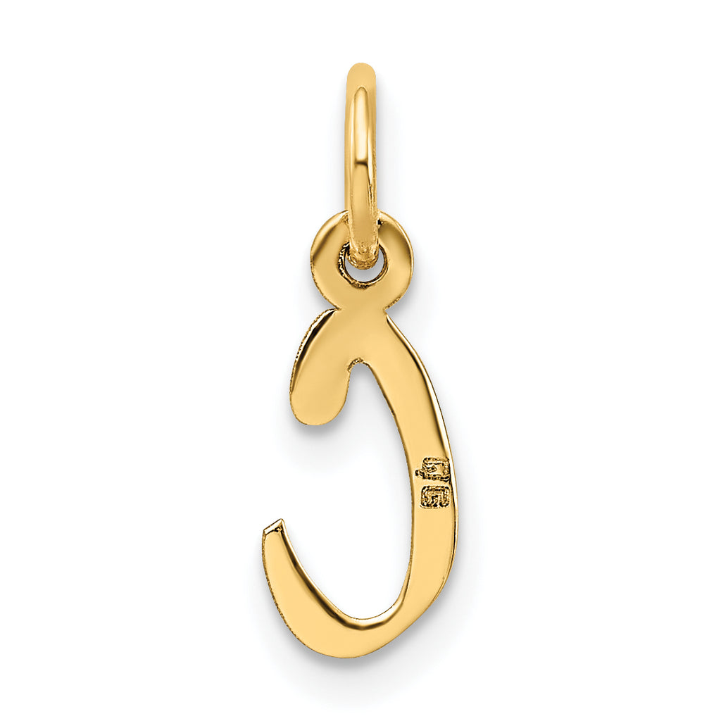 14K Small Slanted Block Letter C Initial Charm