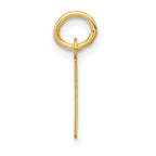 14K Small Slanted Block Initial E Charm