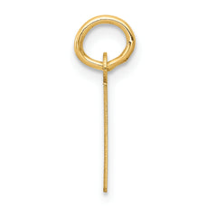 14K Small Slanted Block Initial E Charm