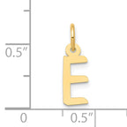 14K Small Slanted Block Initial E Charm