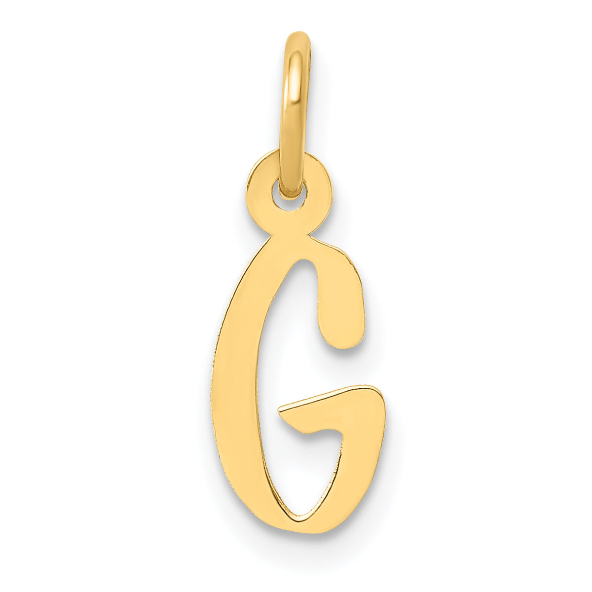 14k Small Slanted Block Letter G Initial Charm