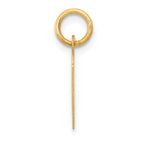 14K Small Slanted Block Initial H Charm