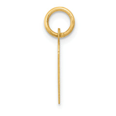 14K Small Slanted Block Initial H Charm