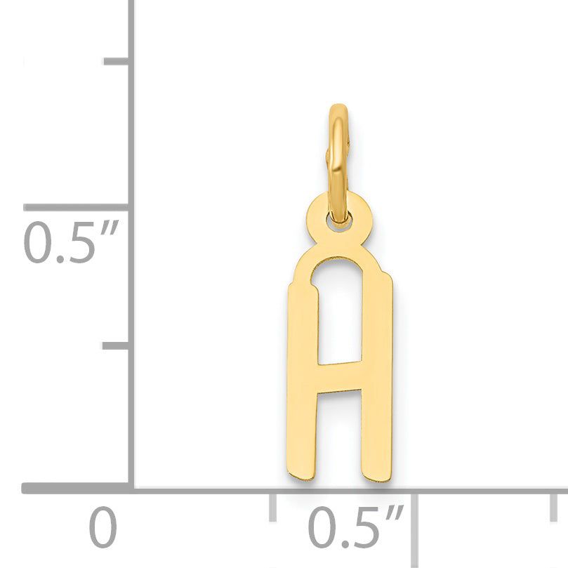 14K Small Slanted Block Initial H Charm