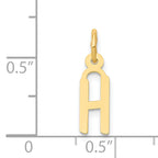 14K Small Slanted Block Initial H Charm