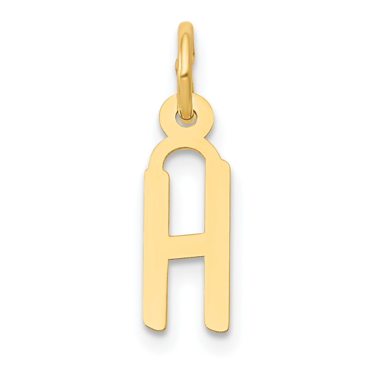14k Small Slanted Block Letter H Initial Charm Main image