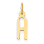 14k Small Slanted Block Letter H Initial Charm
