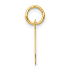 14K Small Slanted Block Initial J Charm