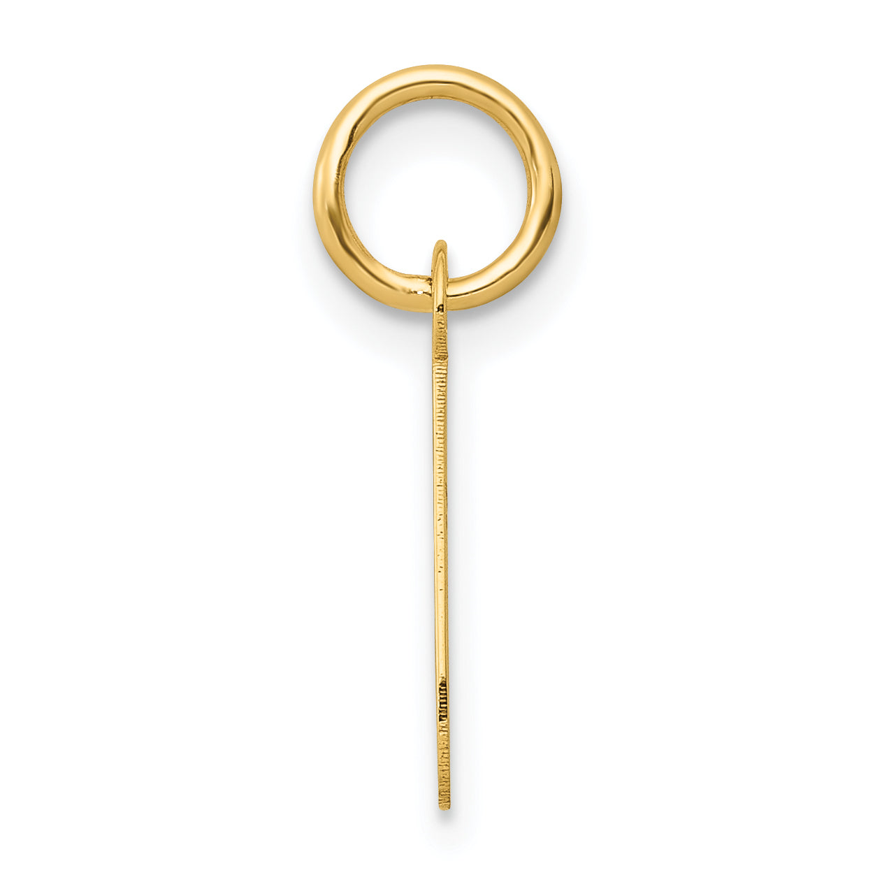 14K Small Slanted Block Initial J Charm