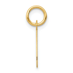 14K Small Slanted Block Initial J Charm