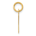 14K Small Slanted Block Initial K Charm