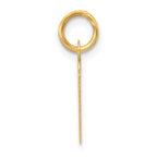 14K Small Slanted Block Initial M Charm
