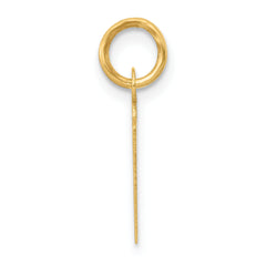14K Small Slanted Block Initial M Charm
