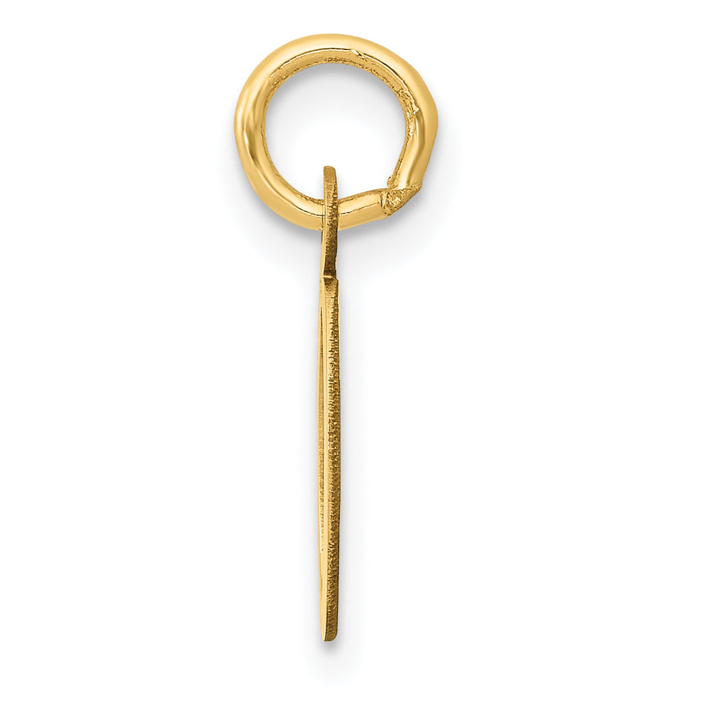 14K Small Slanted Block Initial O Charm