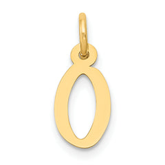 14k Small Slanted Block Letter O Initial Charm