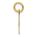 14K Small Slanted Block Initial R Charm