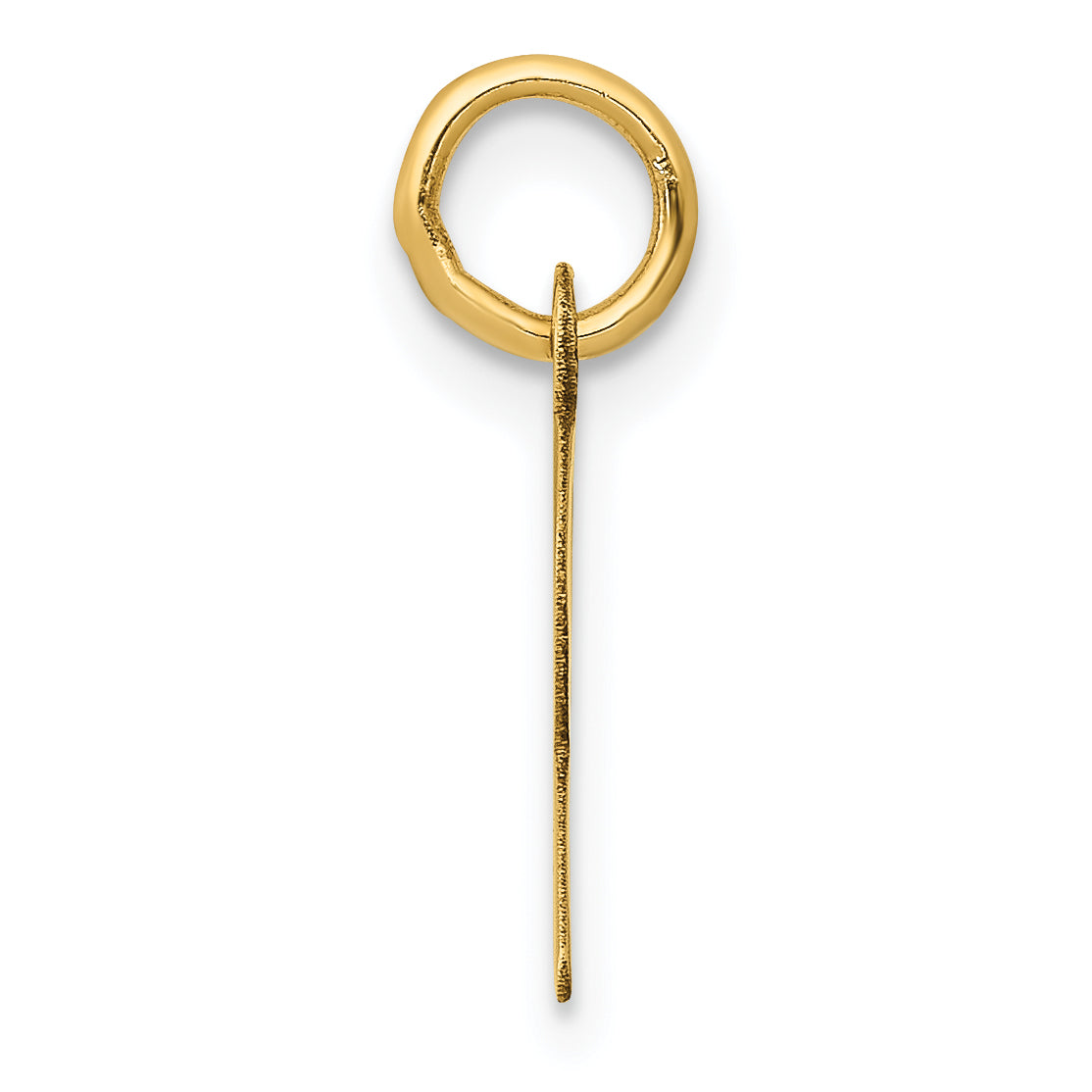 14K Small Slanted Block Initial R Charm