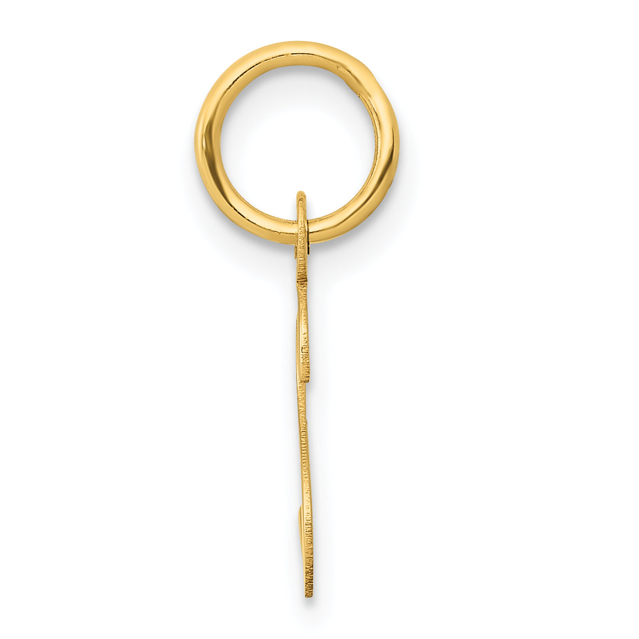 14K Small Slanted Block Initial S Charm
