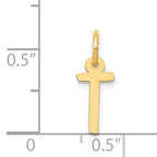 14K Small Slanted Block Initial T Charm