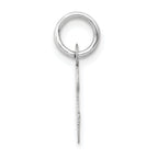 14K White Gold Small Slanted Block Letter C Initial Charm