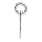 14K White Gold Small Slanted Block Initial F Char