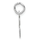 14K White Gold Small Slanted Block Initial G Char
